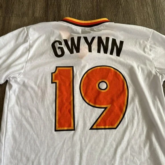 Padres White Short-Sleeve Baseball Jersey with Orange Accents - Picture 5 of 5